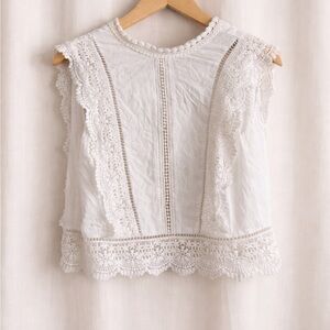 Vintage Inspired White Lace Blouse